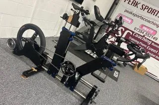 Professional bike fitting jig in the PSC studio